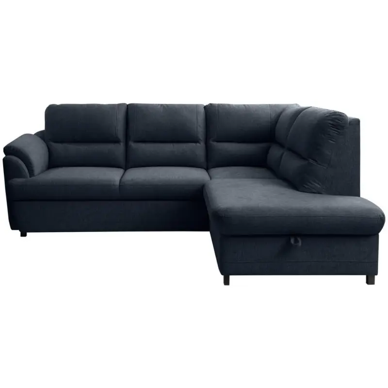 Ecksofa mit Schlaffunktion & Bettkasten GUSTO Dunkelblau