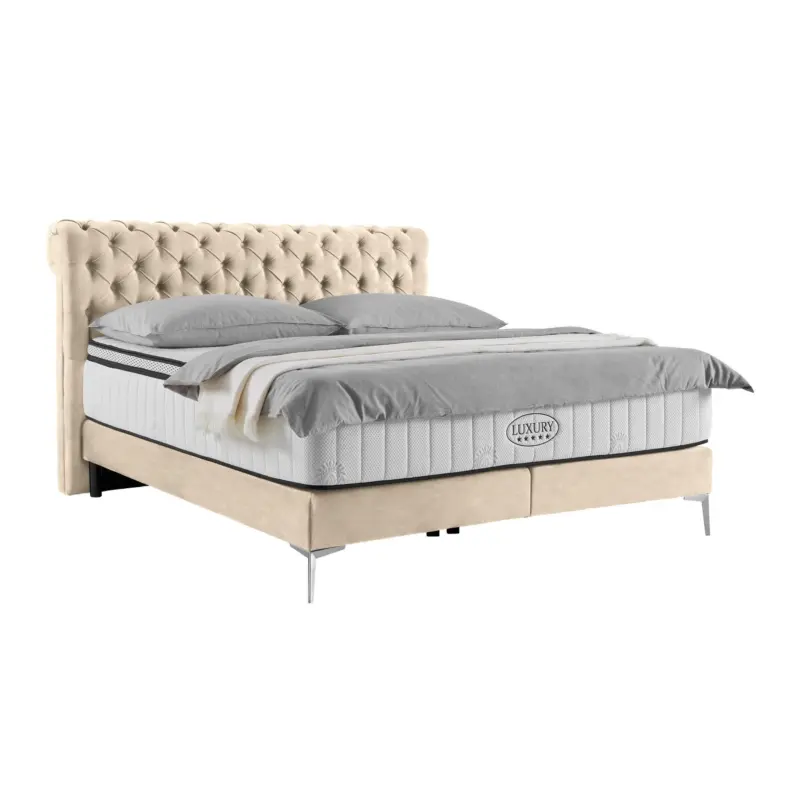 Boxspringbett Queen in Sahara ca. 180x200cm