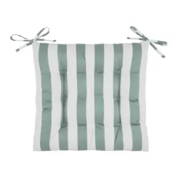 Sitzkissen Amore Streif Wei&szlig;/Mintgr&uuml;n ca. 45x45cm