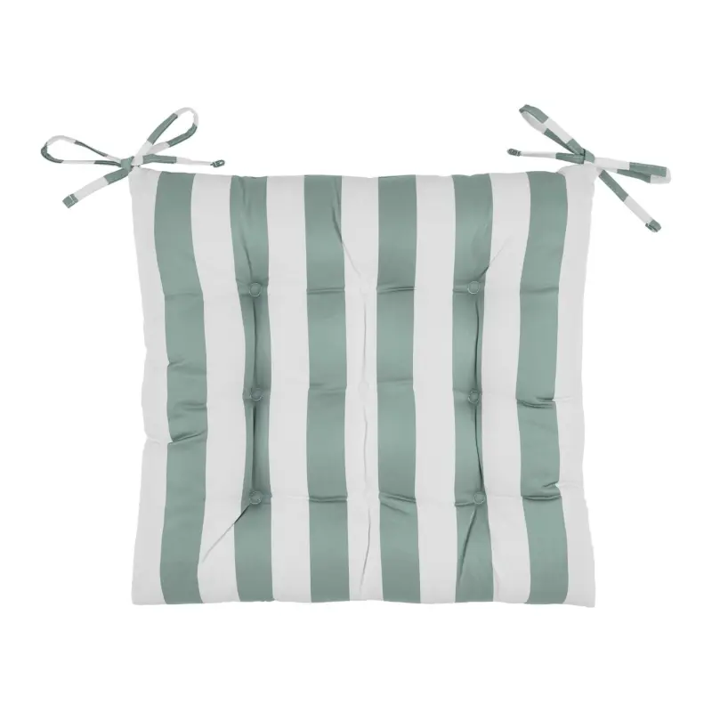 Sitzkissen Amore Streif Wei&szlig;/Mintgr&uuml;n ca. 45x45cm