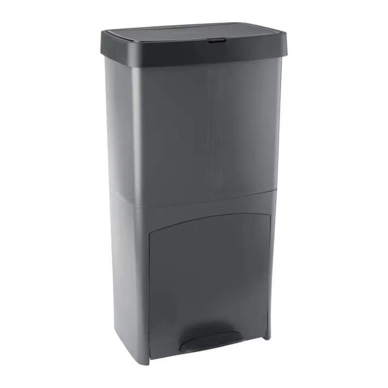 Treteimer Recycle Schwarz/Anthrazit ca. 70l