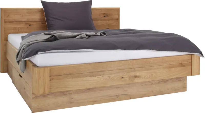 Bett in Eichefarben ca. 180x200cm
