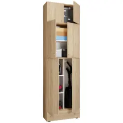 Mehrzweckschrank Lona XXL Eiche Dekor BxH: 70/240 cm