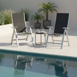 Gartensessel klappbar Carrara Metall/Textil