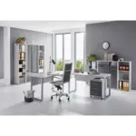 M&ouml;belix B&uuml;ro Office Edition Grau/Anthrazit Hochglanz