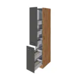 M&ouml;belix Apothekerschrank B: 30 cm Anthrazit 2 Ausz&uuml;ge