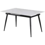 M&ouml;belix Esstisch ausziehbar Otti 140-180x90 cm Schwarz/Wei&szlig;