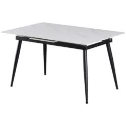 Esstisch ausziehbar Otti 140-180x90 cm Schwarz/Wei&szlig;