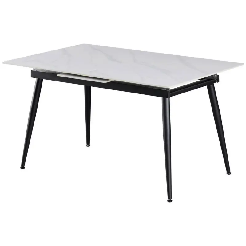 Esstisch ausziehbar Otti 140-180x90 cm Schwarz/Wei&szlig;