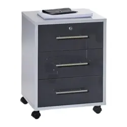 Rollcontainer Anthrazit/Grau Office Edition 44x58x40 cm