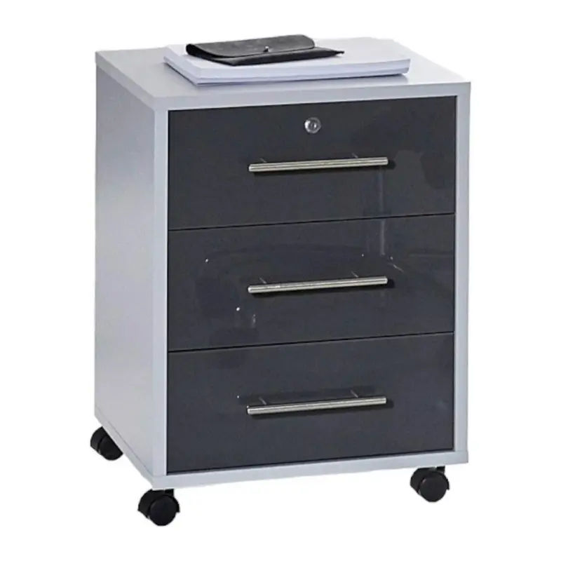 Rollcontainer Anthrazit/Grau Office Edition 44x58x40 cm