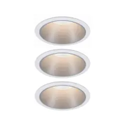 Einbauspot &Oslash; 8,8 cm Wei&szlig;/ Silberfarben 3-Teilig dimmbar