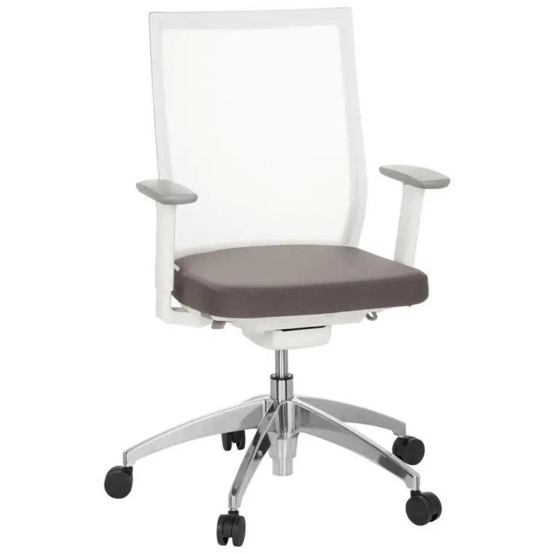 Drehstuhl Aspen Armst&uuml;tzen Gau/Wei&szlig; bis 120kg