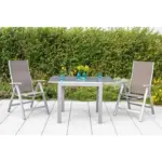 M&ouml;belix GARTENKLAPPSESSEL-SET verstellbar Metall/Textil