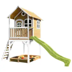 Spielhaus Sarah Braun/Hellgr&uuml;n/Wei&szlig; B: 370 cm