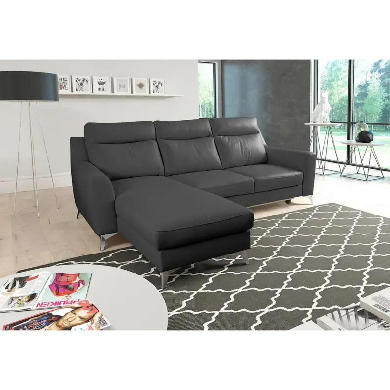 Ecksofa Gio Schwarz S: 236x168 cm