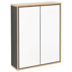 Spiegelschrank Finn 2-T&uuml;rig BHT: 60x75x18,5 cm Anthrazit