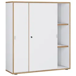Aktenschrank Salia Wei&szlig;, Honigeiche B: 100 cm