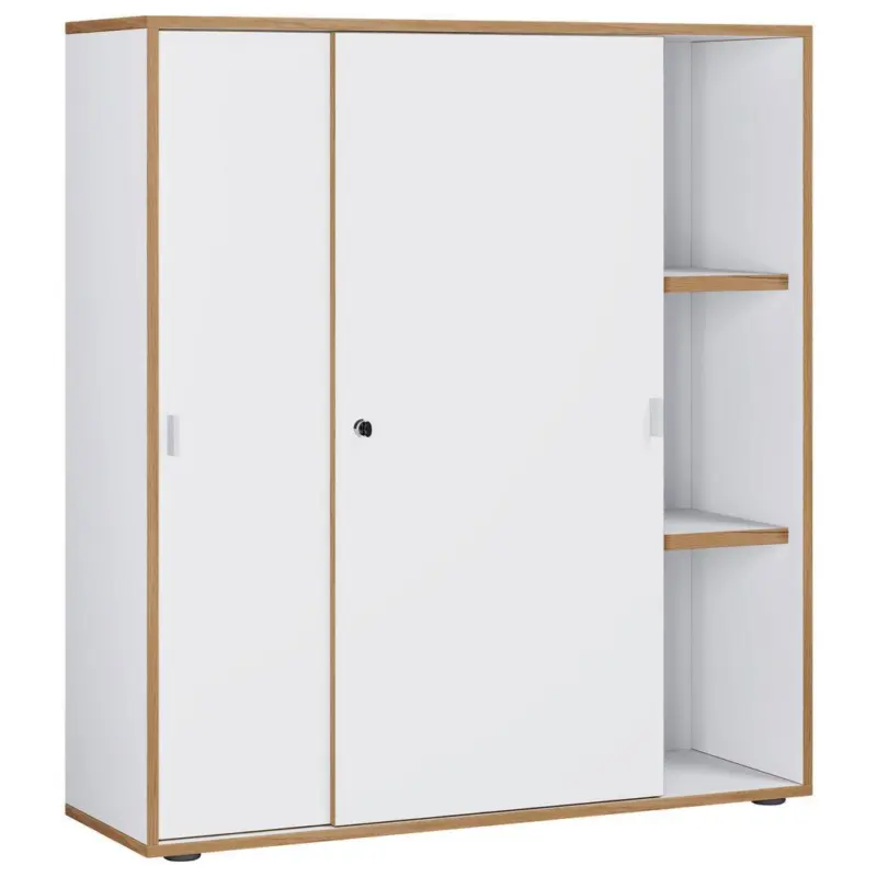 Aktenschrank Salia Wei&szlig;, Honigeiche B: 100 cm