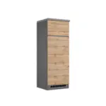 M&ouml;belix K&uuml;hlschrank-Umbauschrank Turin 60 cm Graphitfarben/Eiche