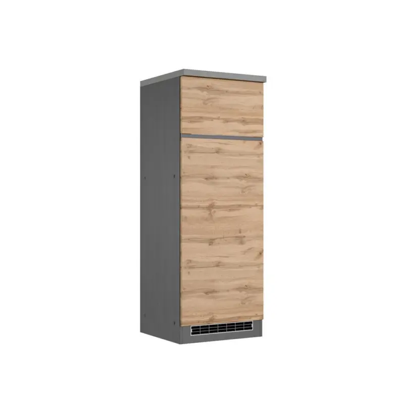 K&uuml;hlschrank-Umbauschrank Turin 60 cm Graphitfarben/Eiche