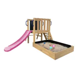 SPIELTURM MIT RUTSCHE PINK