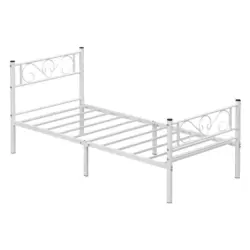 Metallbett LxF: ca. 90x190 cm Wei&szlig;