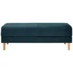 M&ouml;belix Hocker Freda mit Stauraum Velours Blau H: 48 cm