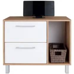 Kommode mit Soft-Close B 75cm Box, Artisan Eiche Dekor/Wei&szlig;