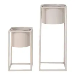 &Uuml;BERTOPF-SET Marla Beige 2-teilig