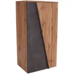 M&ouml;belix Highboard B: 77 cm Venedig, Wotan Eiche Dekor/Betonoptik