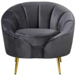 M&ouml;belix Sessel Stella Dunkelgrau B: 87 cm