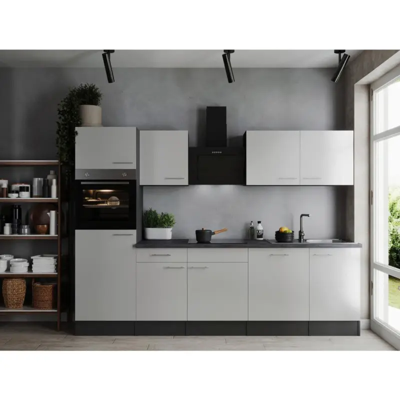 K&Uuml;CHENBLOCK Oliver Grau, Wei&szlig; B: 280 cm