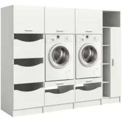 HAUSWIRTSCHAFTSRAUM Free Wei&szlig; B: 242cm