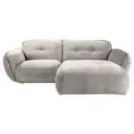 M&ouml;belix Ecksofa Fluffy Silberfarben S: 269x184 cm
