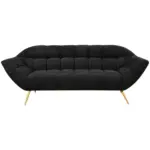 M&ouml;belix 3-Sitzer-Sofa Janine Schwarz B: 220 cm