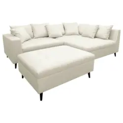 Ecksofa Pruno Hellgrau S: 247x174 cm