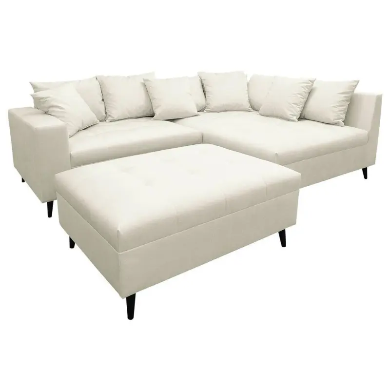 Ecksofa Pruno Hellgrau S: 247x174 cm