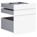 M&ouml;belix Schubladeneinsatz Unit Wei&szlig; B: 45,3 cm 3 F&auml;cher