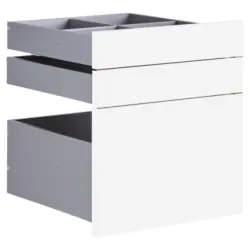 Schubladeneinsatz Unit Wei&szlig; B: 45,3 cm 3 F&auml;cher