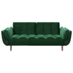 M&ouml;belix 2-Sitzer-Sofa Scarlett mit Schlaffunktion Gr&uuml;n Samt