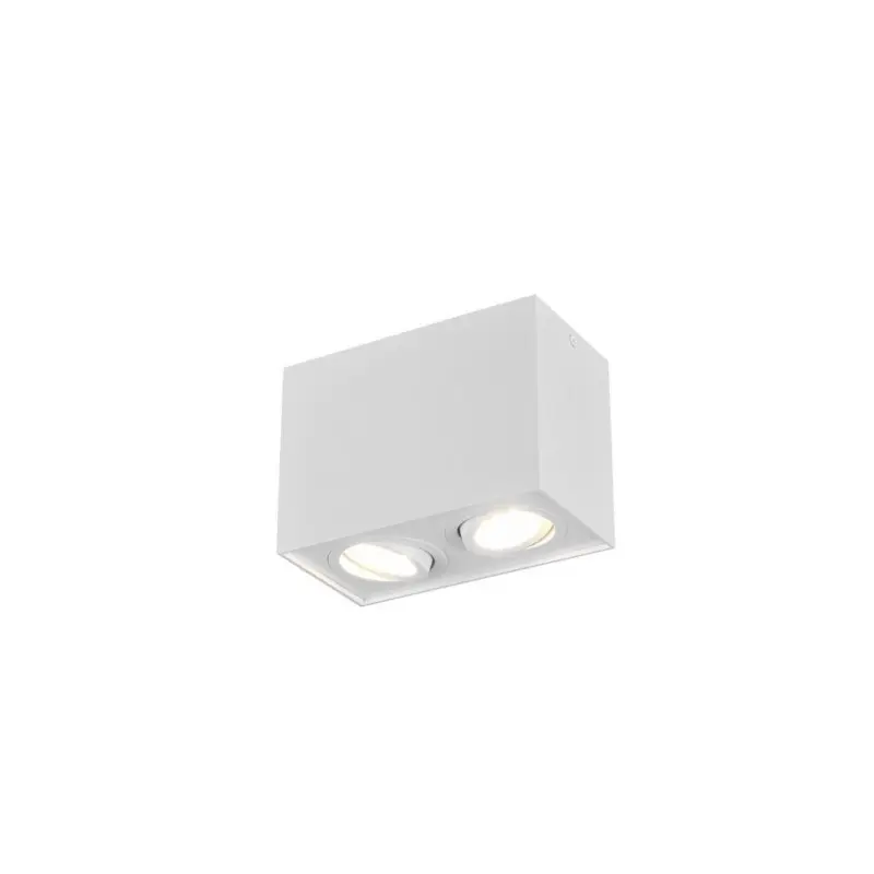 Aufbauleuchte Biscuit eckig B: 17,8 cm Wei&szlig; max. 35 W