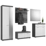 M&ouml;belix Garderobe Scout Wei&szlig;/Rauchsilber B: 272 cm