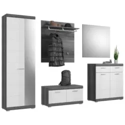 Garderobe Scout Wei&szlig;/Rauchsilber B: 272 cm