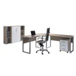 M&ouml;belix B&uuml;ro Office Edition Sonoma Eiche Dekor/Wei&szlig; Hochglanz
