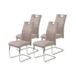 M&ouml;belix SCHWINGSTUHL-SET Flora Beige B: 43 cm