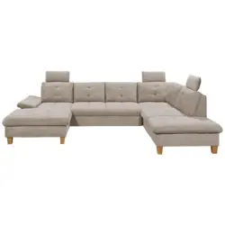 Wohnlandschaft Ascot Grau U: 170x324x220 cm