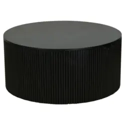 Couchtisch Owen Schwarz D: 80 cm