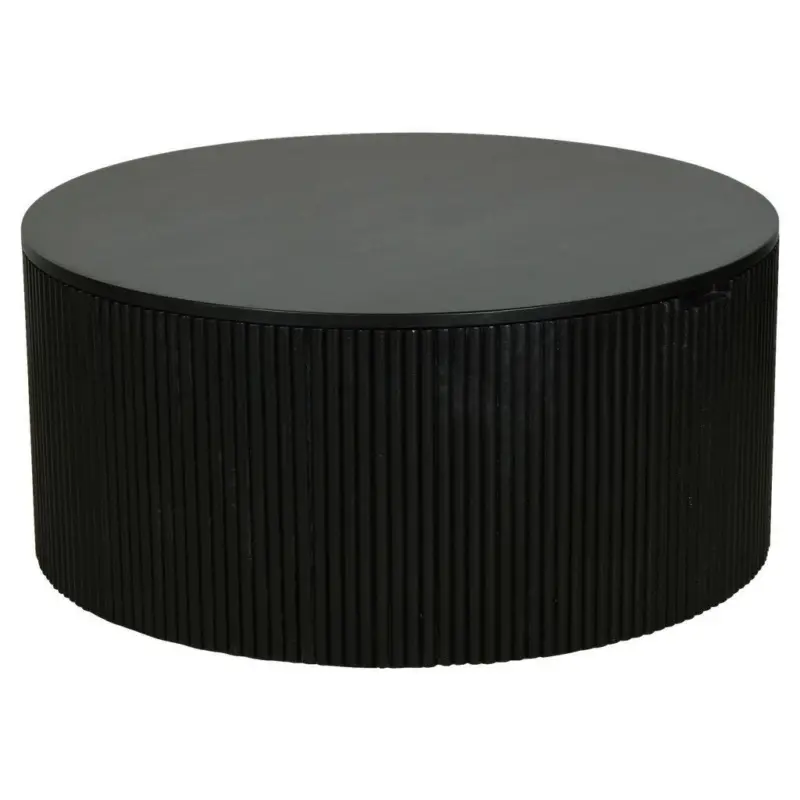 Couchtisch Owen Schwarz D: 80 cm