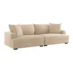 M&ouml;belix Megasofa Pelle mit Kissen B: 261 cm Creme Cord